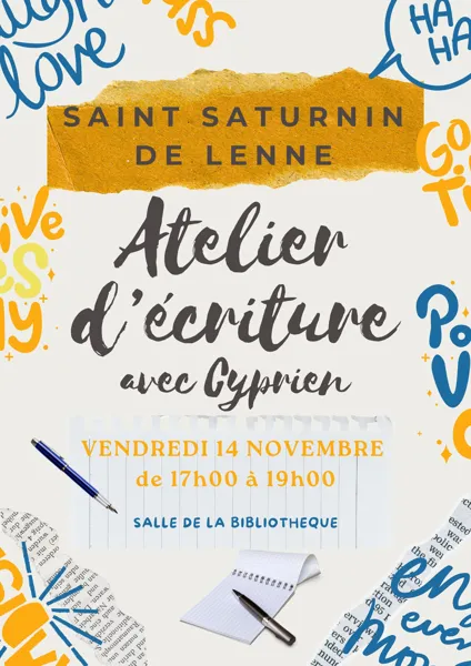 Atelier d'écriture avec Cyprien