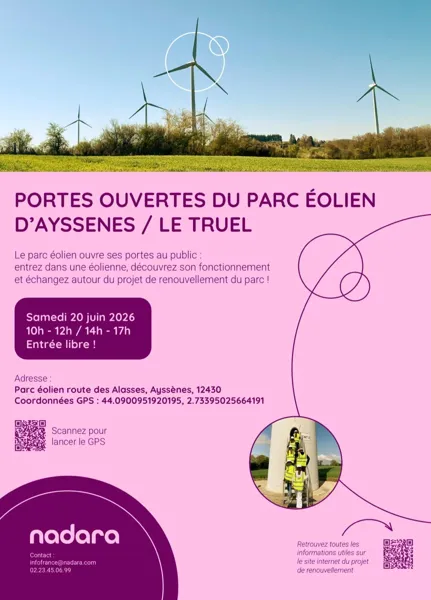Portes Ouvertes du Parc Éolien d'Ayssènes / Le Truel