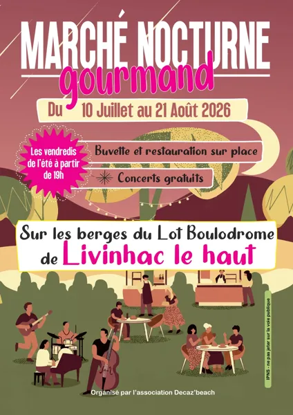 Marché gourmand au bord du Lot