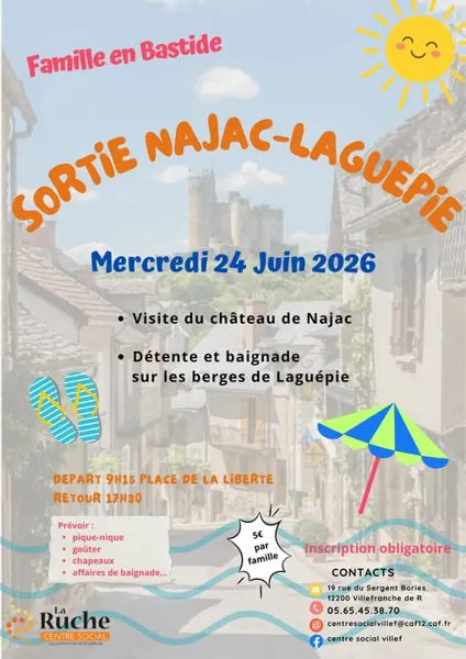 Famille en bastide - Sortie Najac-Laguépie