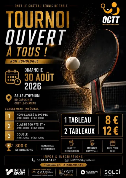 , Onet le chateau tennis de table
