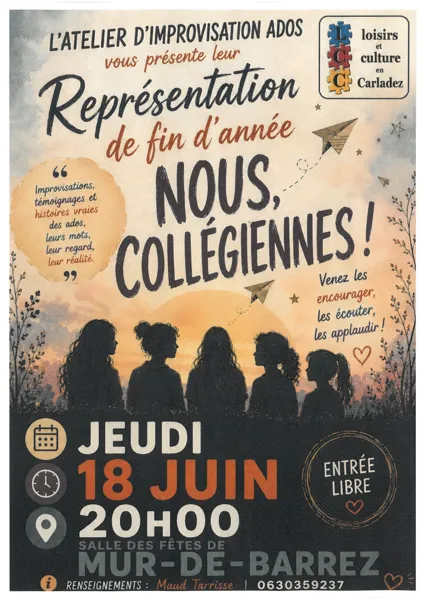 Représentation de théâtre de fin d'année