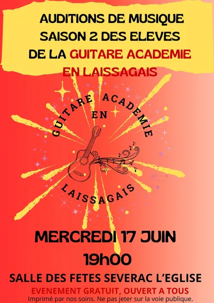 Audition de musique à Sévérac l'Eglise