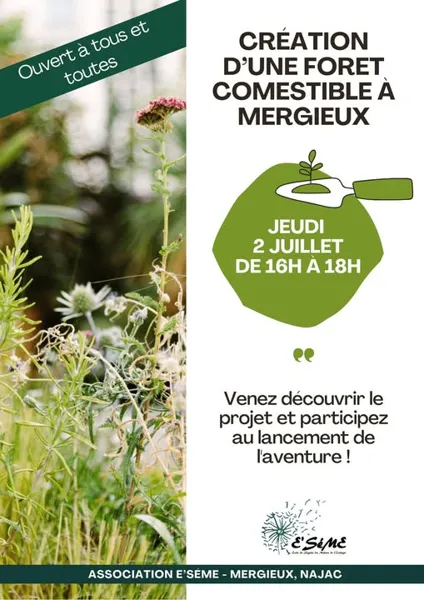 Création d'une forêt comestible à Mergieux