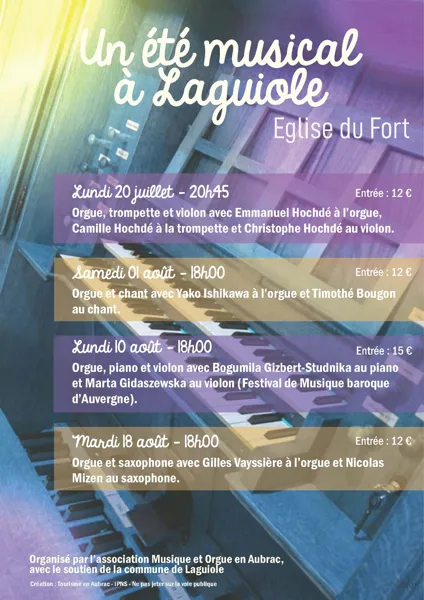 Concert orgue, piano et violon - Un été musical