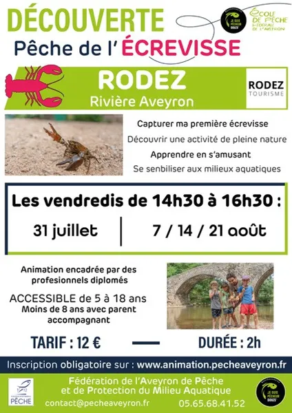 Animation : Pêche de l'écrevisse pour les enfants