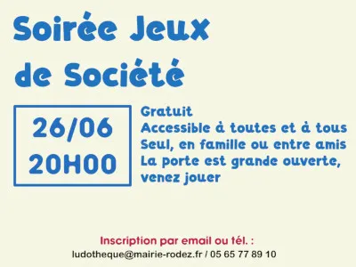 Soirée jeux à la Ludothèque de Rodez