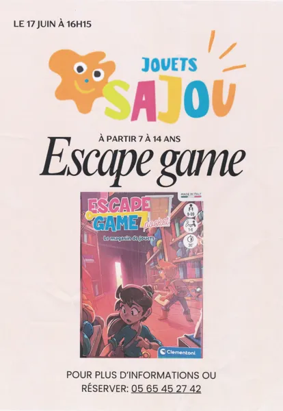 Escape Game chez Jouets Sajou