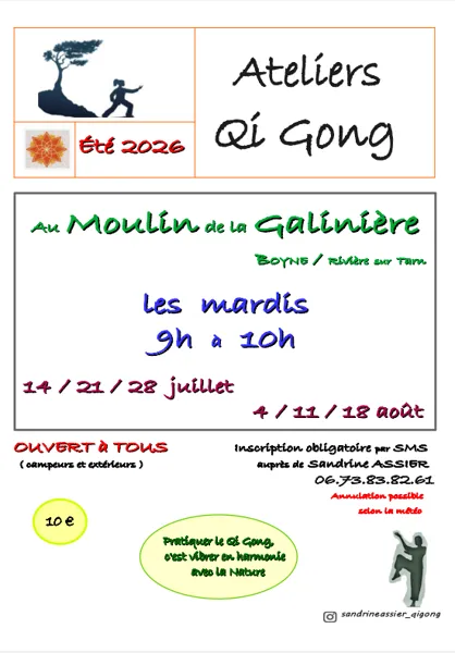 Ateliers Qi Gong - Moulin de la Galinière