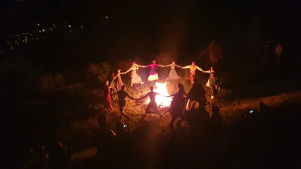 Feu de la Saint-Jean au Château de Calmont