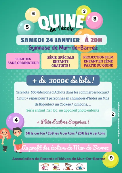 Quine de l'école de Mur-de-Barrez