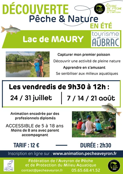 Découverte Pêche et Nature au Lac de Maury pour les enfants