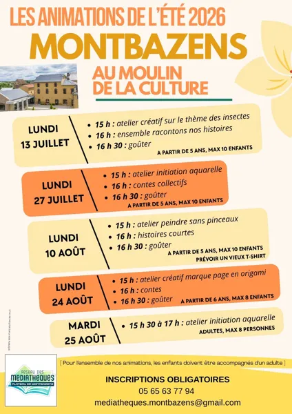 Animations de l'été au moulin de la culture