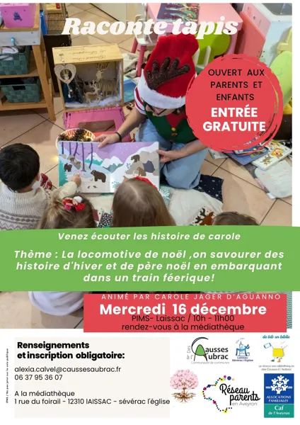 Raconte tapis spécial Noël à Laissac
