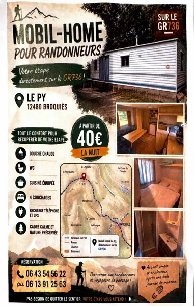 Mobil-home pour randonneurs