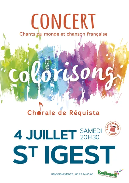 Concert Colorisong à l'Eglise de Saint-Igest