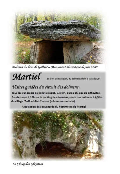 Les dolmens de Martiel : visite guidée
