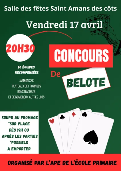 Concours de belote de l'APE