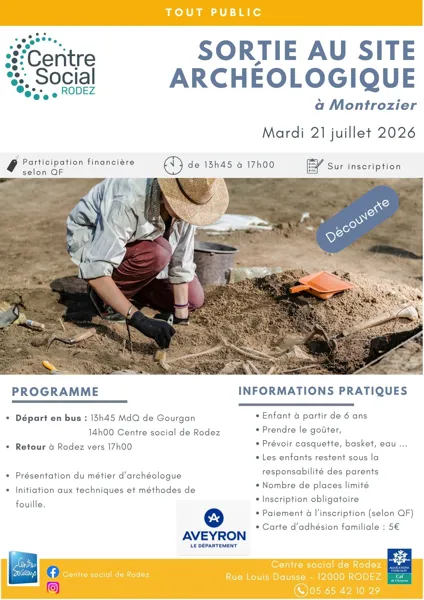 Site archéologique à Montrozier