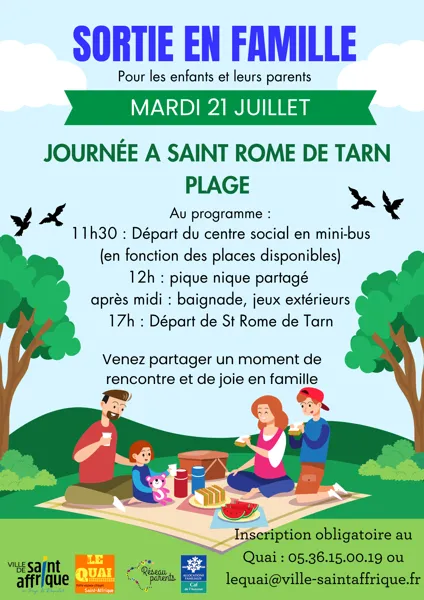 Journée en famille au bord du Tarn