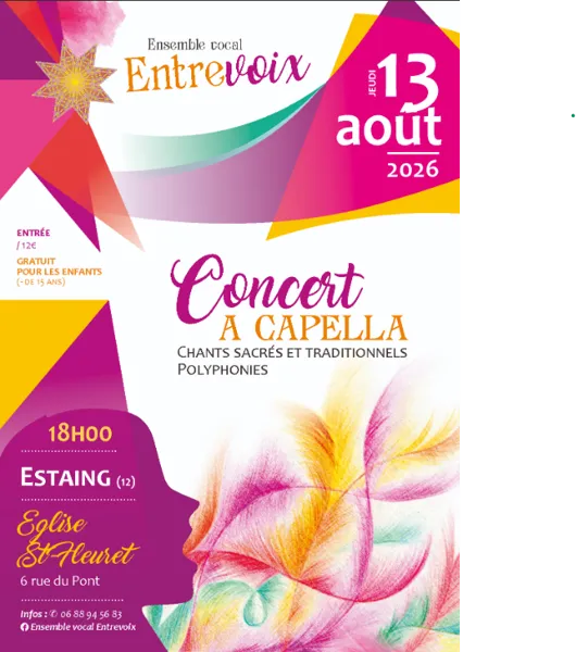 Concert A Capella - Entrevoix à l'Eglise St Fleuret