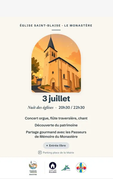 Concert à l'occasion de La Nuit des Eglises