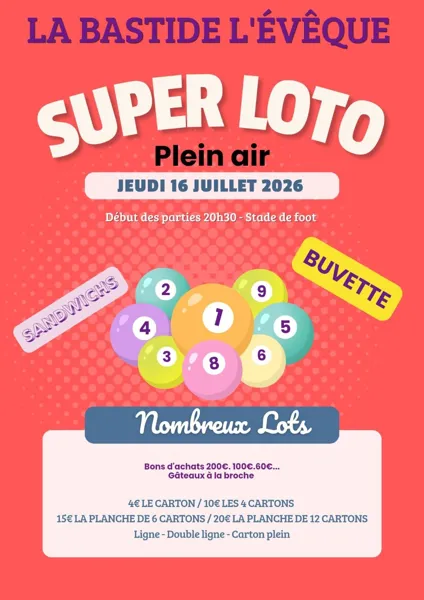 Super loto en plein air - La Bastide l'Evêque
