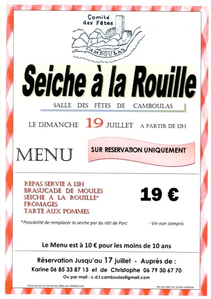 Repas seiche à la rouille