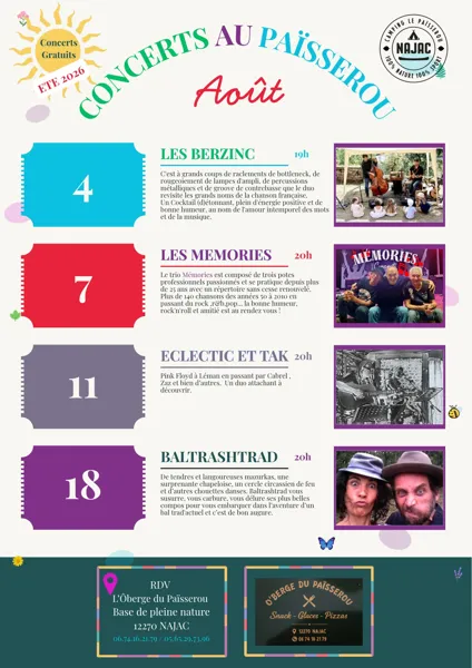Soirée concert à l'Oberge du Païsserou : Les Memories