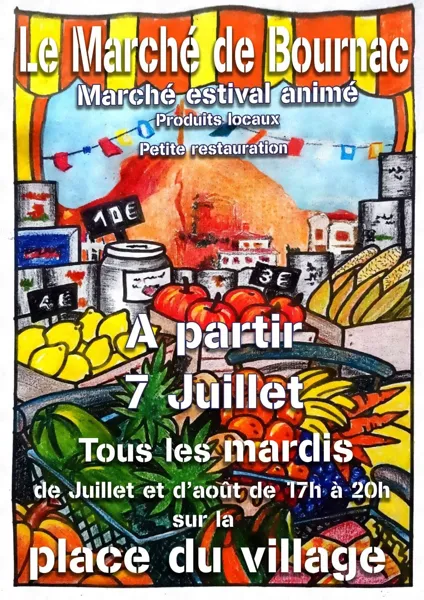 Marché estival animé