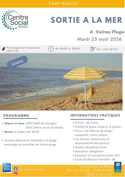 Sortie à la mer à Valras plage