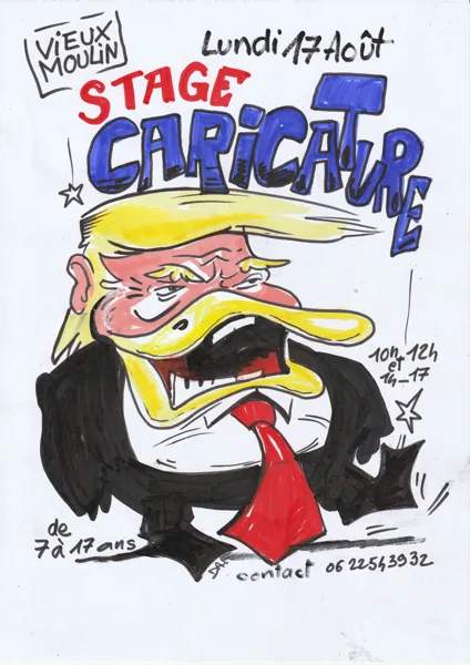 Lundi  17 août 2026 :      CARICATURES  (10h- 12h et 14h-17h), APSM