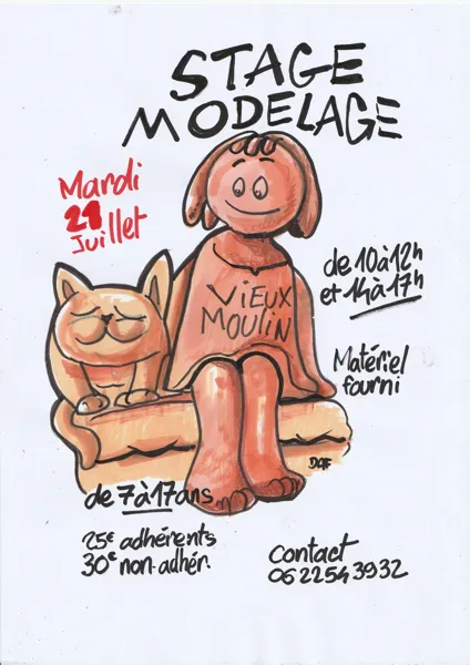 Mardi  21 juillet 2026 :   MODELAGE  (10h- 12h et 14h-17h), APSM