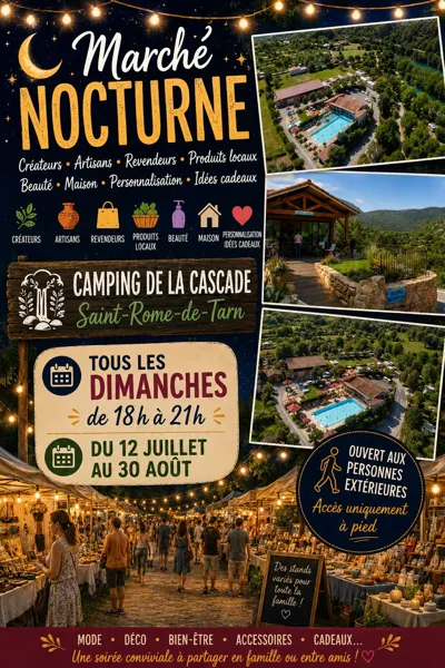 Marché Nocturne au Camping de la Cascade