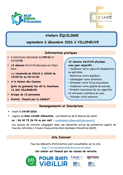 Atelier Equilibre : prévention des chutes