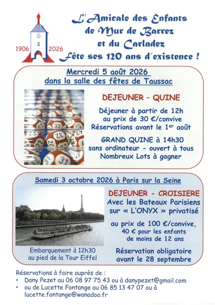 L'amicale des Enfants de Mur-de-Barrez et du Carladez fête ses 120 ans !