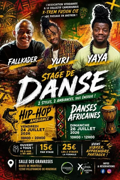 Stages de danse africaines et Hip-Hop