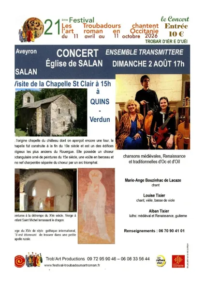 Festival « Les troubadours chantent l’art roman en Occitanie »
