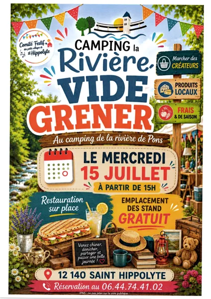Vide Grenier au Camping La Rivière