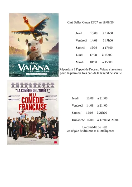 Ciné Salles Curan : Disney VAIANA La Légende du bout du monde
