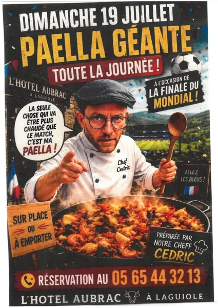 Paëlla géante au restaurant l'Aubrac !