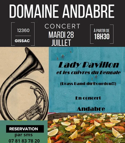 Concert et repas à Andabre