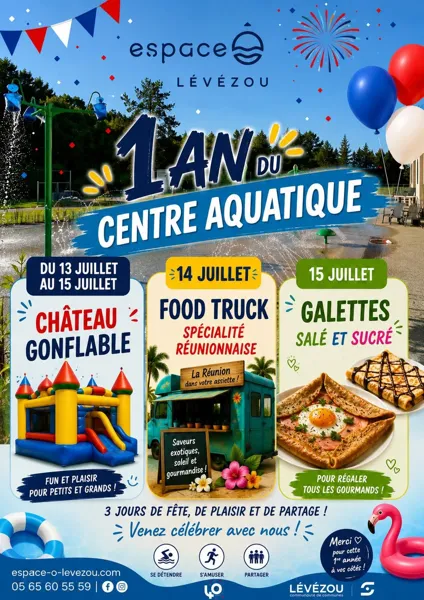 1 an du centre aquatique