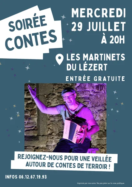 Soirée contes aux Martinets du Lézert