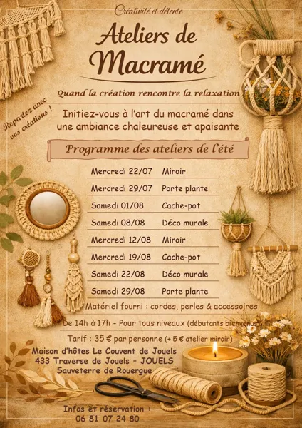 Créez un cache-pot en macramé pour apporter une touche artisanale à votre décoration.
