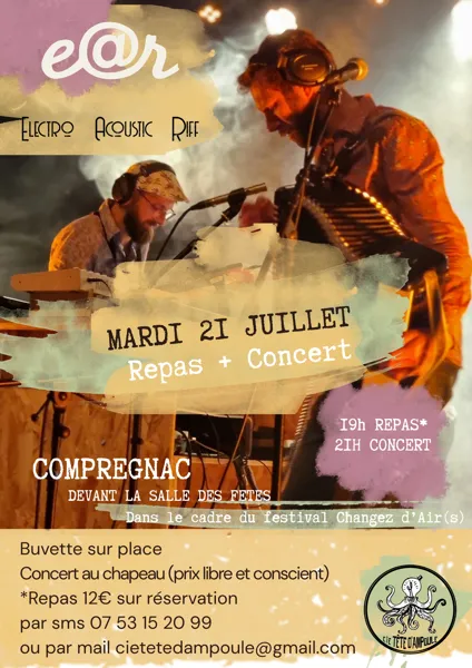 Repas + Concert en collaboration avec le festival Changez d'Airs E@R Electro Acoustic Riff - Cie Tête d'Ampoule