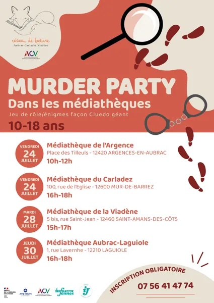 Murder Party à la médiathèque de l'Argence