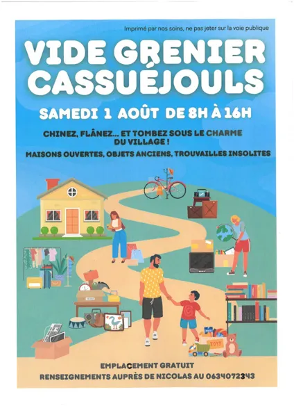 Vide grenier à Cassuéjouls