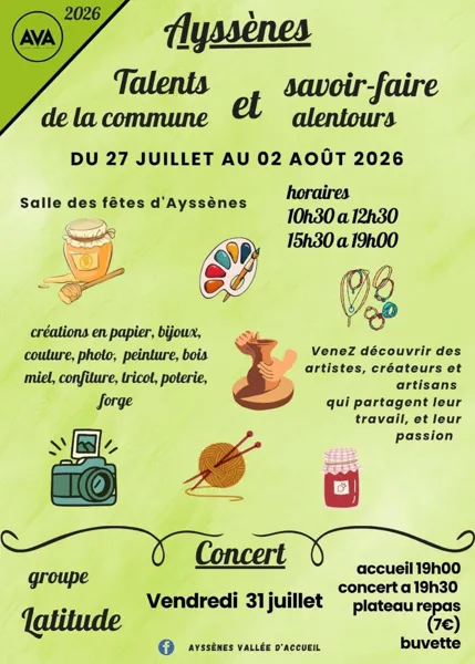 Exposition « Talents et Savoir-faire » & Concert