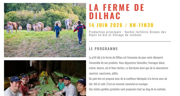 P'tit dèj Bio à la Ferme de Dilhac